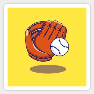 glove and ball Sticker